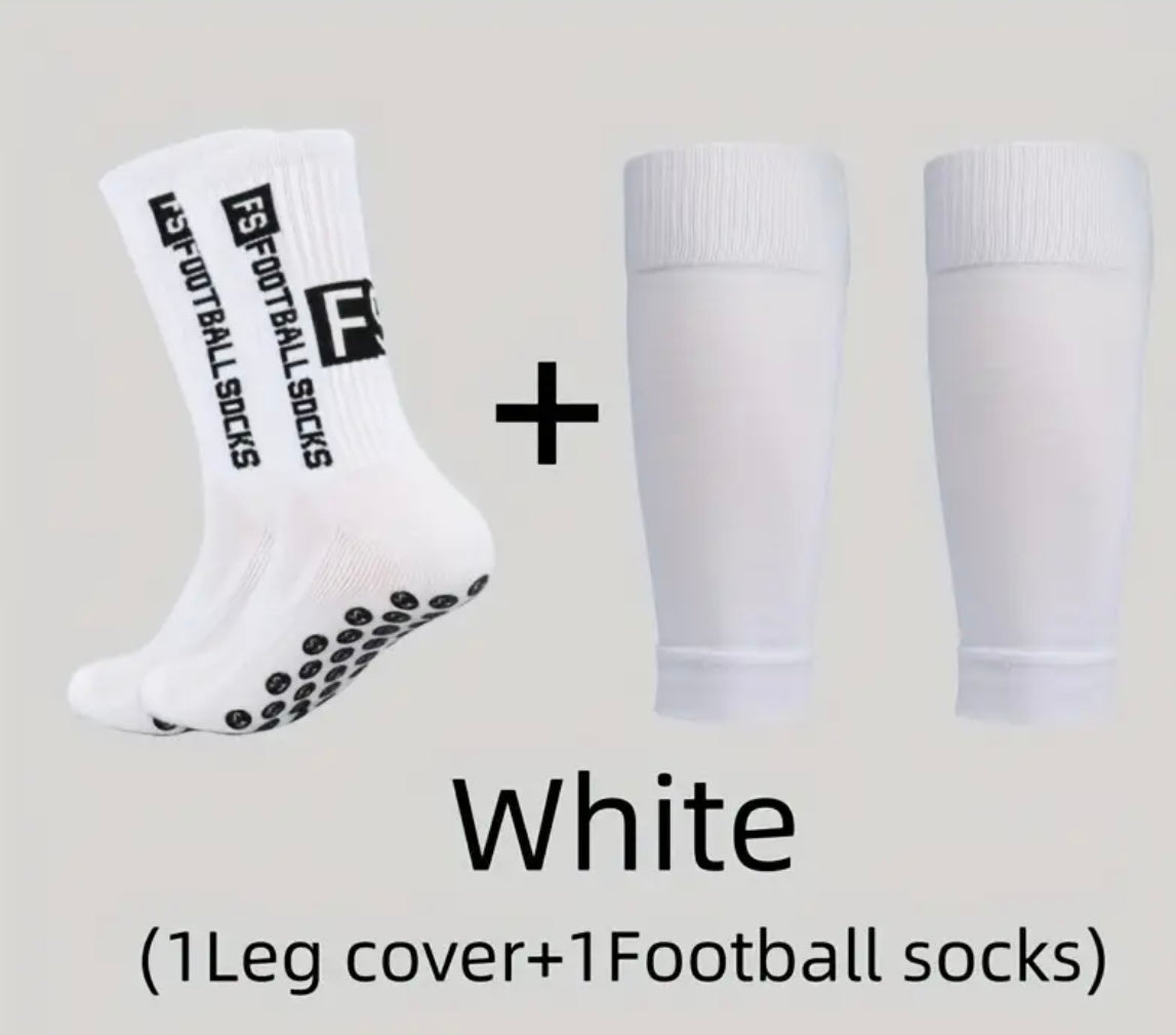 Witte football socks gripsokken + sleeves